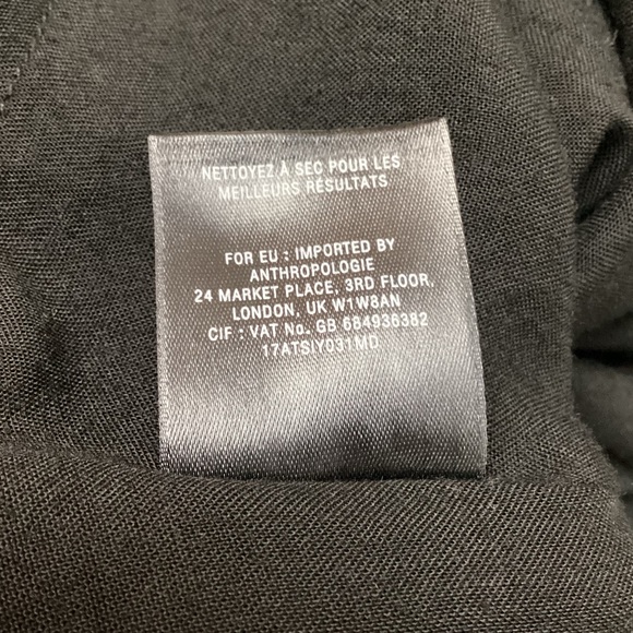 Anthropologie Meadow Rue Dress Drop Waist Minutiae Black - Picture 8 of 10